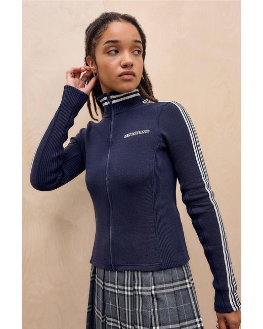 iets frans Blue Navy Trip Stripe Track Top