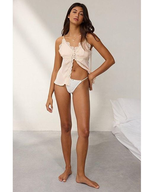 Out From Under Brown Perfect Pointelle Thong