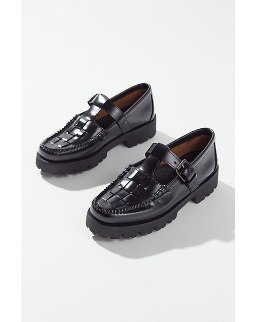 G.H.BASS Black G. H.Bass Fisherman Mary Jane Loafer