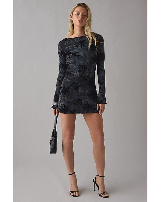 motel grey dress Motel Strapless Tailored Pleated Mini Dress main image 0