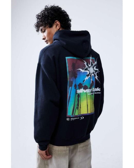 Urban Outfitters Blue Uo Black Silverlake Hoodie for men