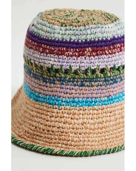 Urban Outfitters Brown Uo Twisted Yarn Bucket Hat
