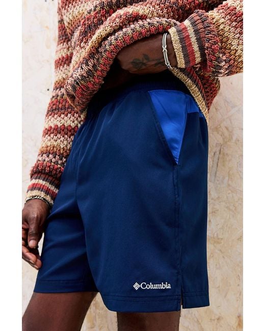 Columbia Blue City Navy Vital Valley Shorts for men