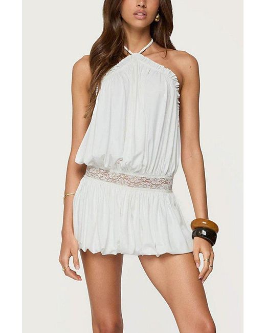 Edikted Aida Backless Bubble Mini Dress in White | Lyst Edikted Aida Backless Bubble Mini Dress in White | Lyst