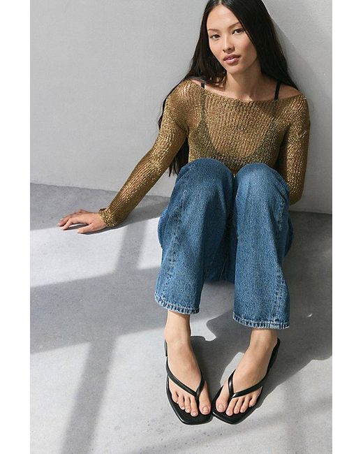 Urban Outfitters Blue Uo Katie Block Heel Sandal
