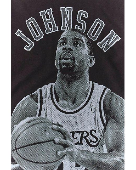 Mitchell & Ness Black Nba Throwback Legends Graphic Tee for men