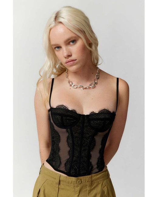 Out From Under Modern Love Corset In Black At Urban Outfitters