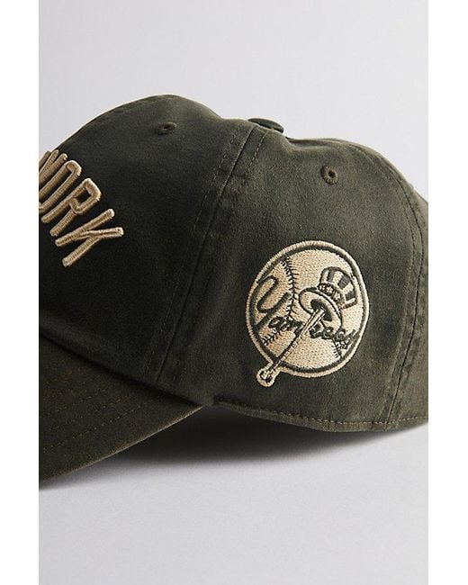 Mitchell & Ness Green Mlb New York Yankees Leather Dad Hat for men