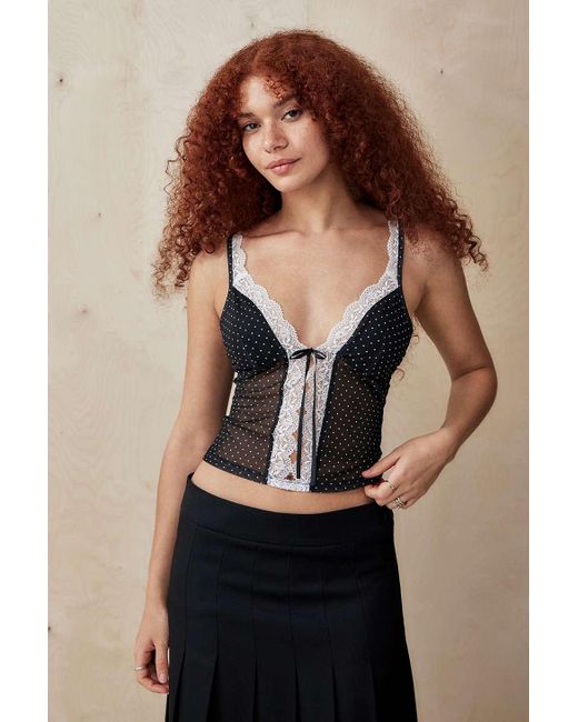 Silence + Noise Black Silence + Noise Kate Polka Dot Cami