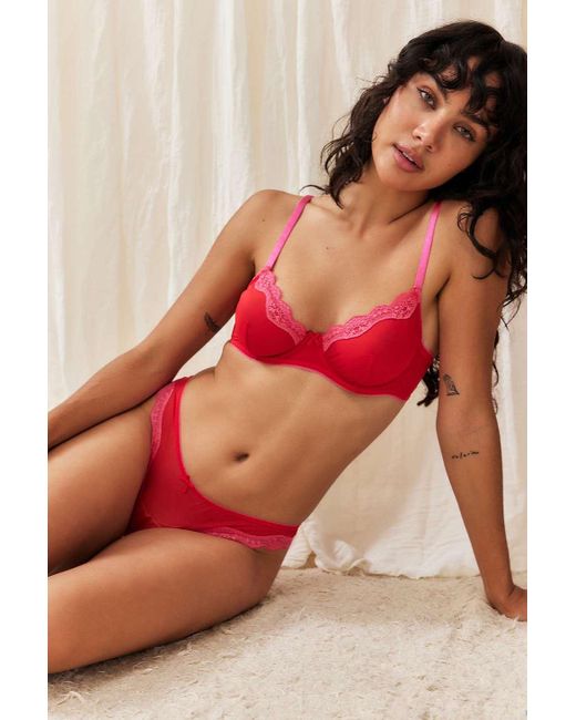 Out From Under Mesh Cherish Contrast Underwired Bra