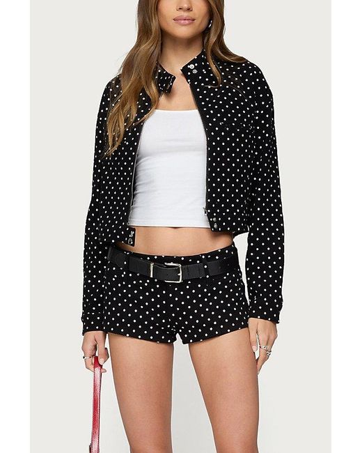 Edikted Black Tabitha Polka Dot Jacket