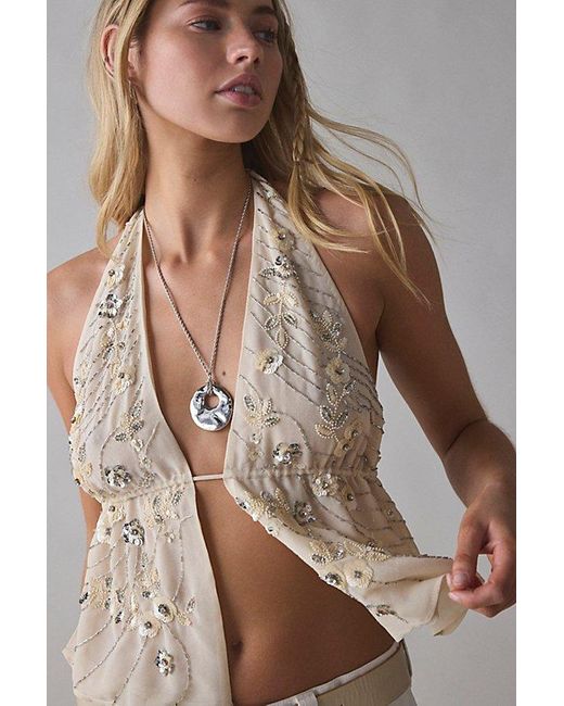 Urban Outfitters Uo Carmellia Embellished Split-Front