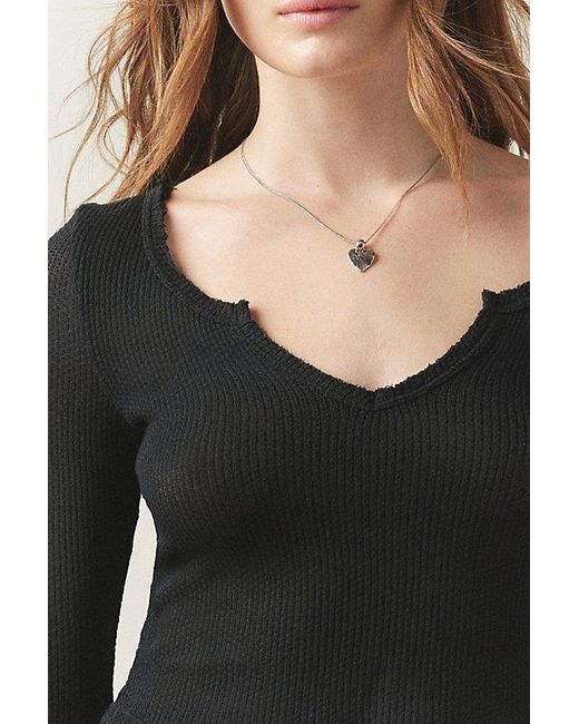 Out From Under Black Lias Notch Neck Top