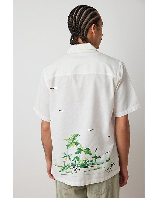 Wax London Gray Newton Paradise Stitch Shirt Top for men