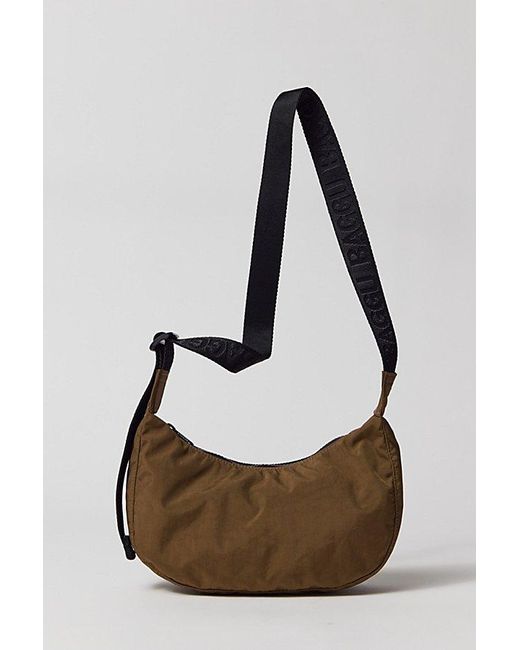 Baggu Brown Small Nylon Crescent Bag