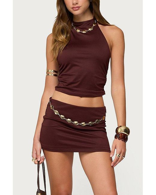 Edikted Brown Briar Necklace Halter Top