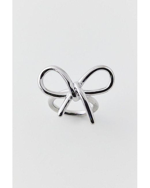 Urban Outfitters Natural Statement Metal Bow Ring