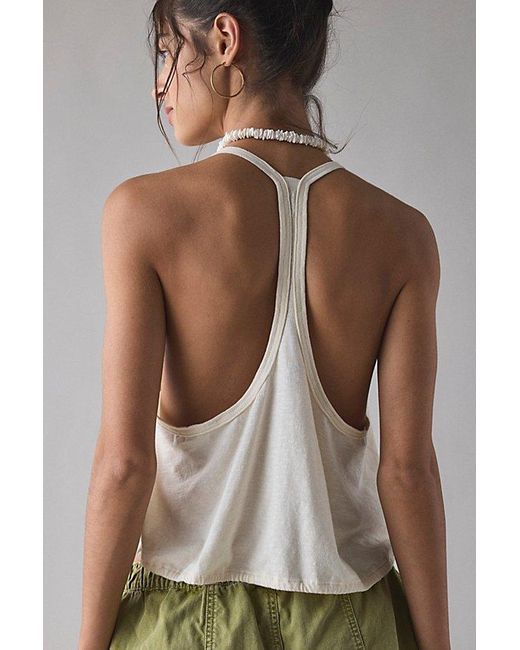 Out From Under White Alexa Tie-Front Racerback Tank Top
