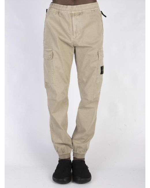 Stone Island Pantaloni Cargo T.co+old in Beige (Natural) for Men | Lyst