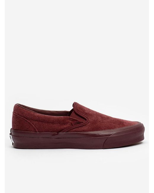 Vans Og Classic Slip-on Sneakers in Red for Men - Lyst