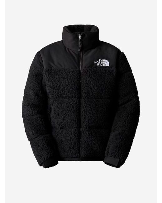 The North Face Piumino Nuptse In Sherpa in Black for Men | Lyst