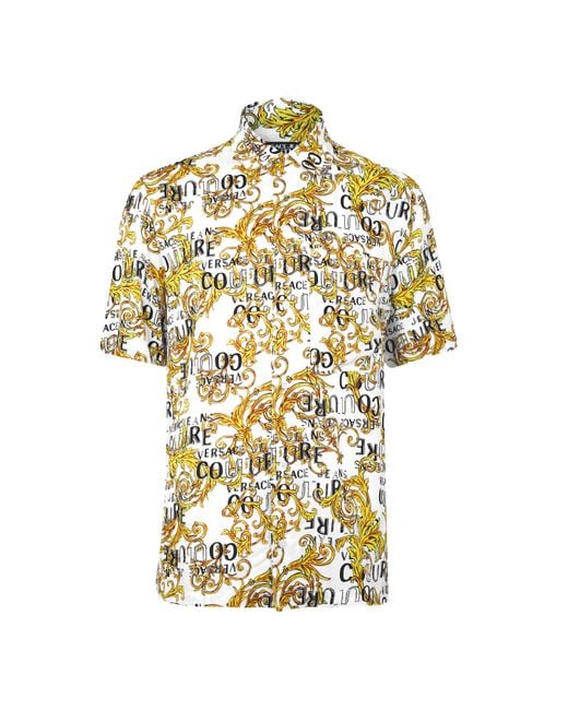 Versace Jeans Couture Metallic Patterned Shirt for men