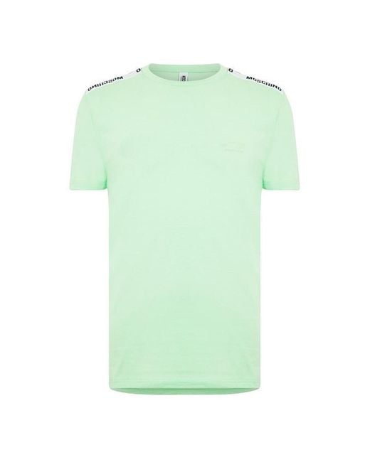 Moschino Green Tape T Shirt for men
