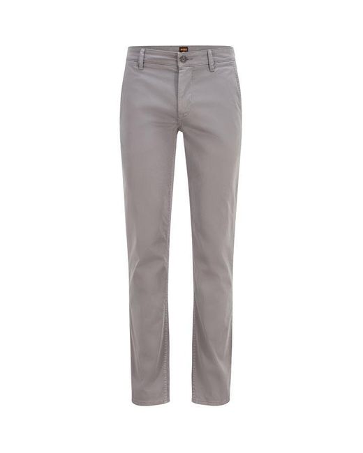 Boss Gray Schino-slim D Trousers for men