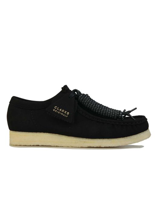 Clarks Black Wallabee Vegan Shoes for men