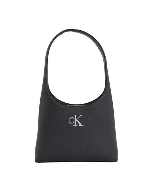Calvin Klein Black Minimal Monogram Shoulder Bag