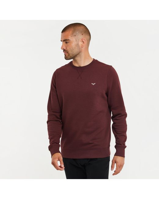 Threadbare Red Crew Neck Sweatshirt for men