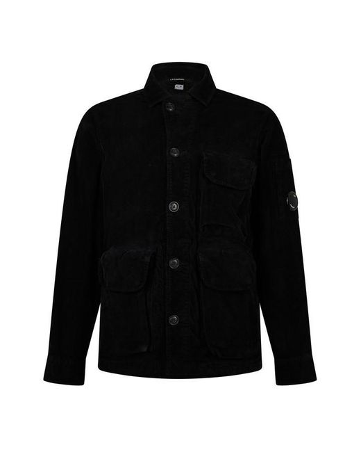C P Company Black Velluto Overshirt for men