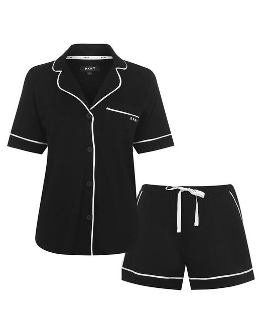 DKNY Black Signature Short Pyjama Set