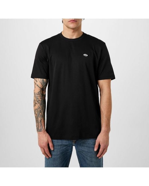 DIESEL Black Sml Oval D T for men