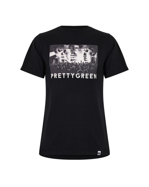 Pretty Green Black Pretty Pg Crowd Photo T for men