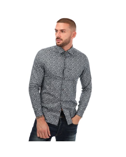 Ted Baker Gray Maccle Spot Print Shirt for men