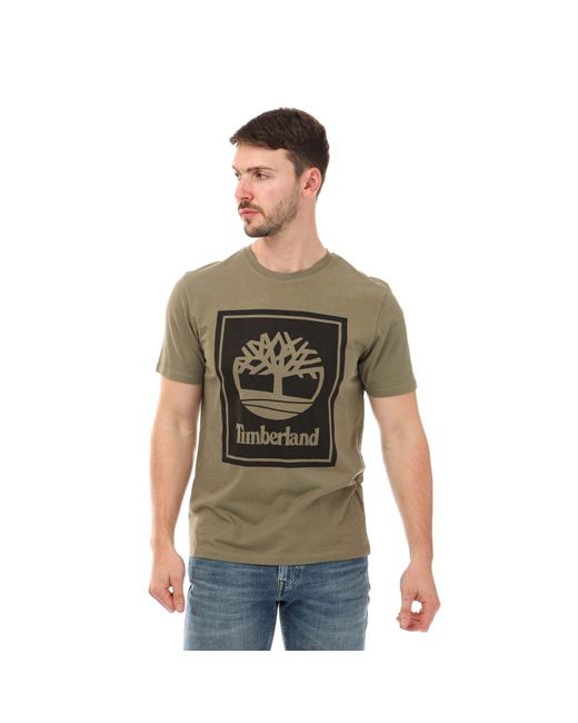 Timberland Green Front Logo T-shirt for men