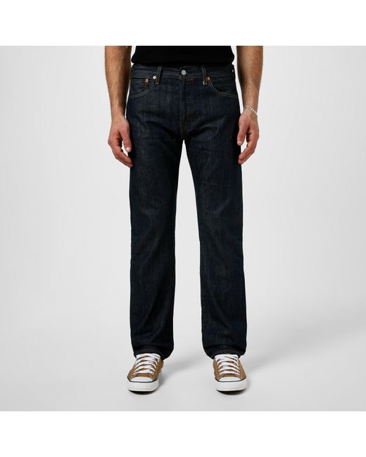 Levi's Black 501 Original Straight Jeans for men