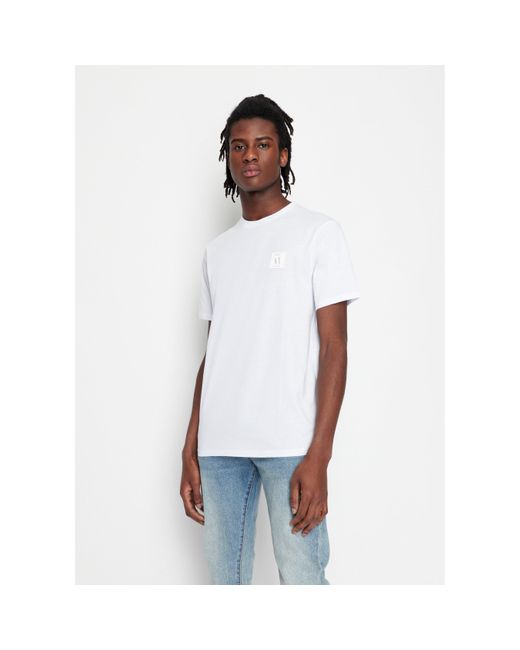 ARMANI EXCHANGE White Small Icon T-Shirt for men