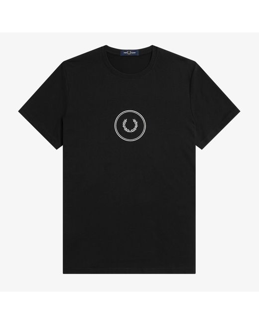 Fred Perry Black Circle Branding T Shirt for men