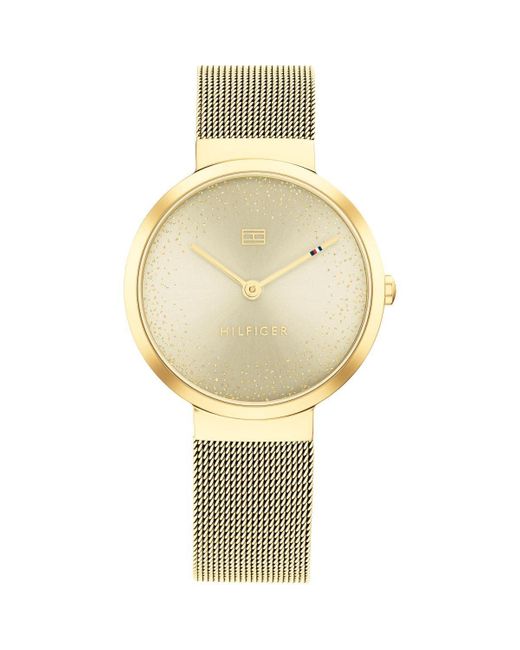 Tommy Hilfiger Metallic Tommy Hilfiger Ladies Tommy Hilfiger Gold Mesh Watch