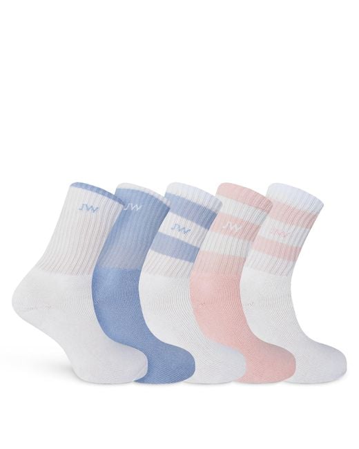 Jack Wills Blue Jw Hitchly Crew Socks 5 Pack