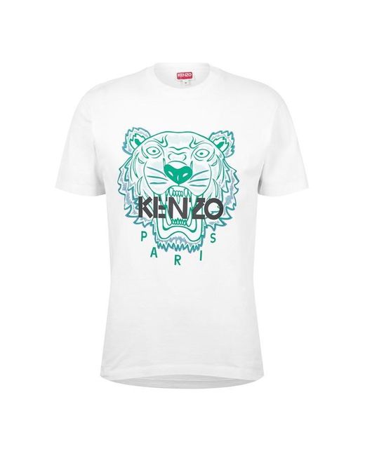KENZO White Tiger Head T-shirt for men