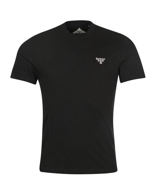 Barbour Black Small Logo T Shirt for men