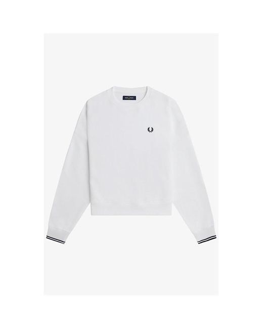 Fred Perry White Fred Tipped Swt Ld42