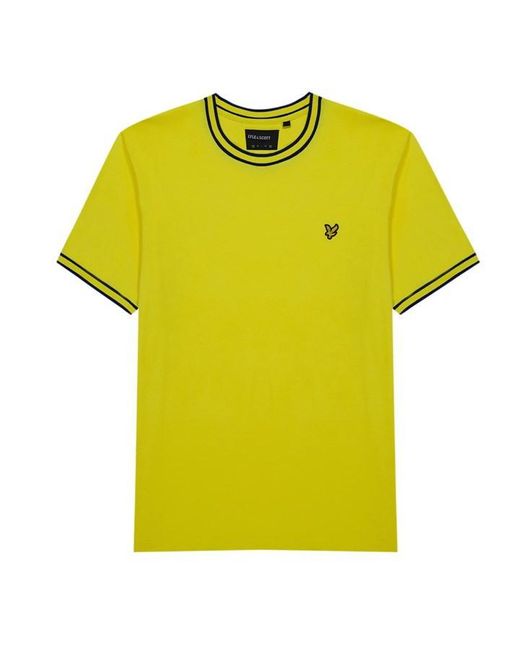 Lyle & Scott Yellow Tipped T-shirt Sn99 for men
