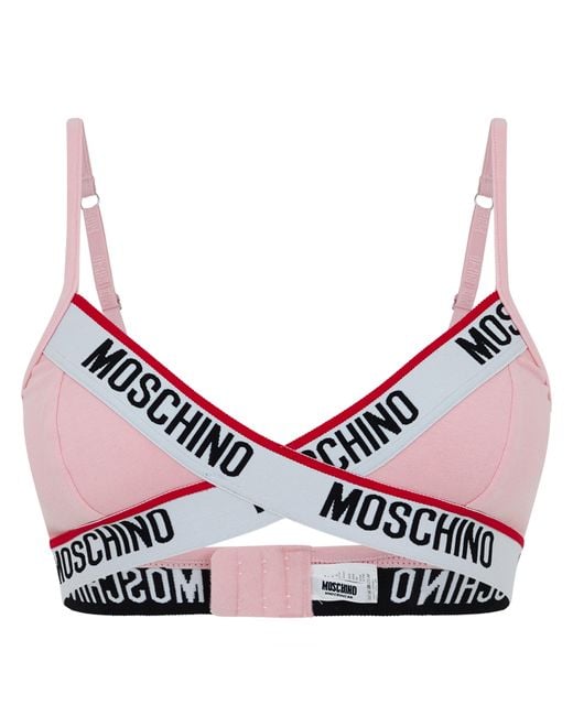 Moschino Pink Tape Triangle Bra