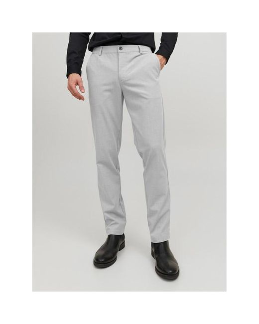 Jack & Jones Gray Regular Fit Chino Trouser for men