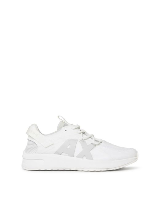 ARMANI EXCHANGE White Ax Sneaker for men