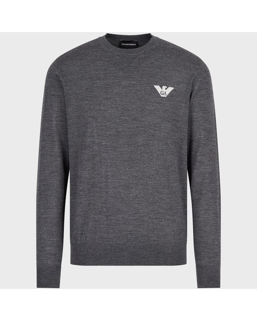 Emporio Armani Gray Pullover for men